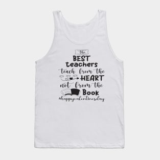 Funny Teachers Quote Teaching is a work of heart, Cool Valentines Day for Teachers Couple Tank Top